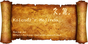 Kolcsár Melinda névjegykártya